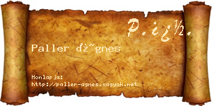 Paller Ágnes névjegykártya